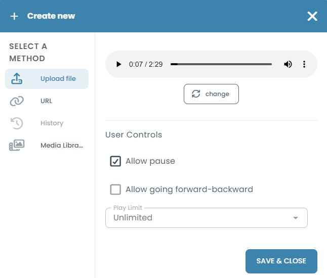 Configuring audio playback controls