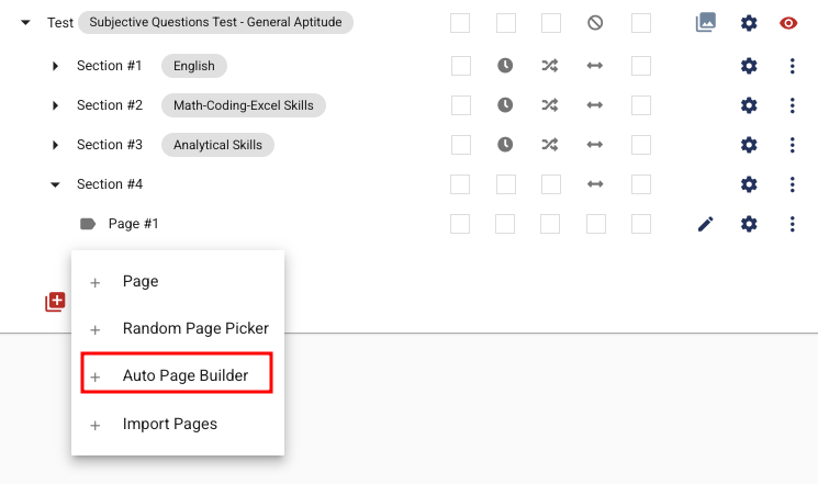 You can use this feature by choosing the “auto page builder” option in the red box when adding a page