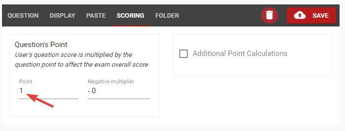 Sorunun puanını belirleme
