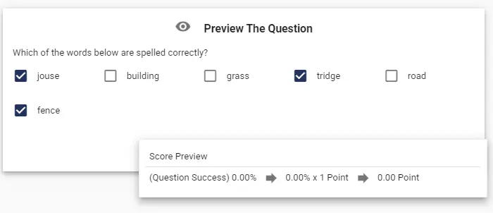 Test de l'évaluation automatique avec aperçu