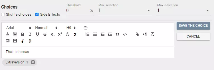 Adding tendency points to options