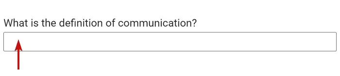 Question répondue en écrivant une ligne de texte