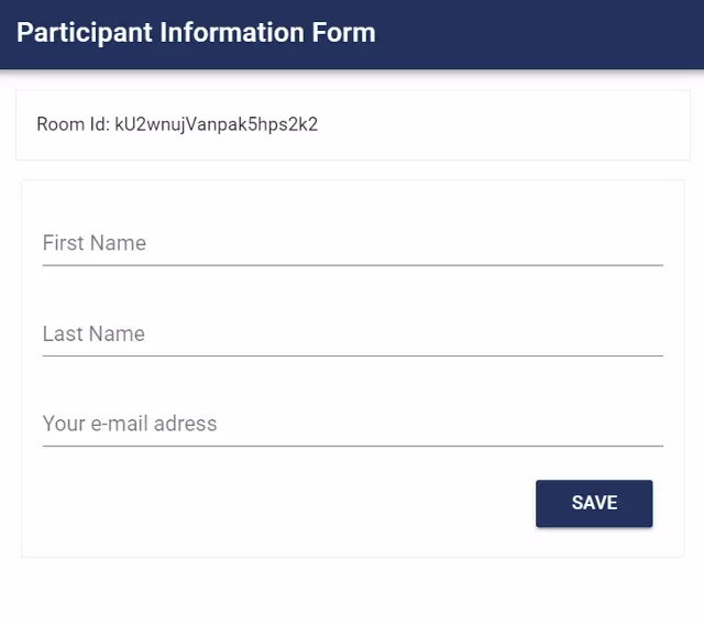 Form for collecting information of candidates