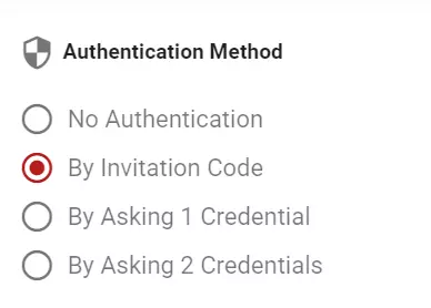 Participation in assessments by authentication method