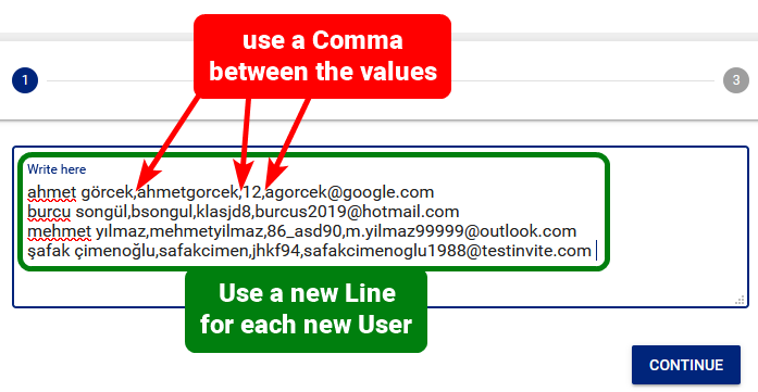 Test Invite Exam Software Importing User Accounts