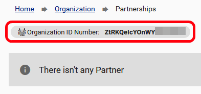 Test Invite Test Center Partnership Organization ID