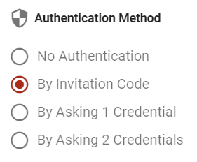 Choosing an authentication method for the quiz